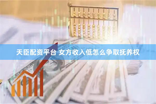 天臣配资平台 女方收入低怎么争取抚养权