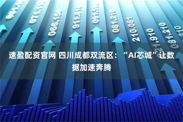 速盈配资官网 四川成都双流区：“AI芯城”让数据加速奔腾