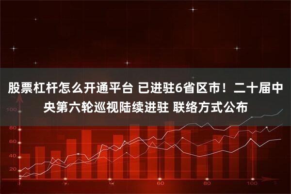 股票杠杆怎么开通平台 已进驻6省区市！二十届中央第六轮巡视陆续进驻 联络方式公布